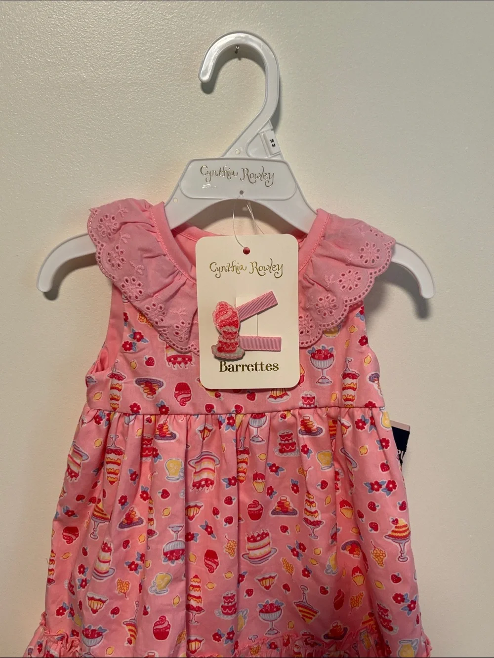 Cynthia Rowley Pink Dessert Print Dress with Matching Bloomers
